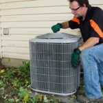 ac repairman finishing repairs